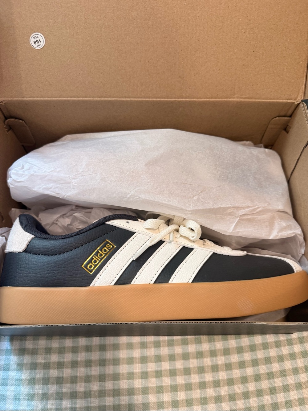 adidas Men's Black, White & Gum Low-Top Sneakers